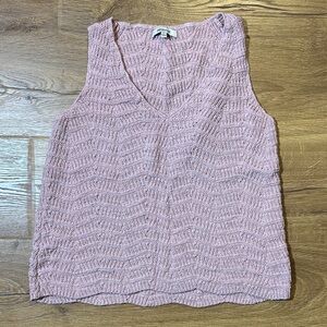Madewell Pink Knit Sweater Tank Small